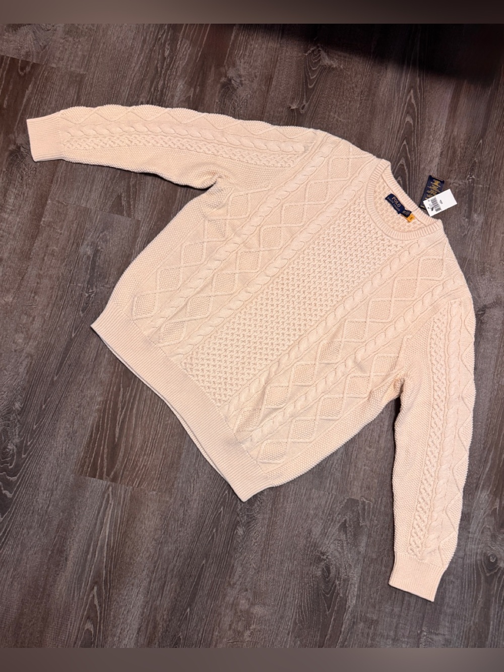 Polo Ralph Lauren Men’s Fisherman’s Crewneck Sweater Cotton Classic   Sz 3X. NWT